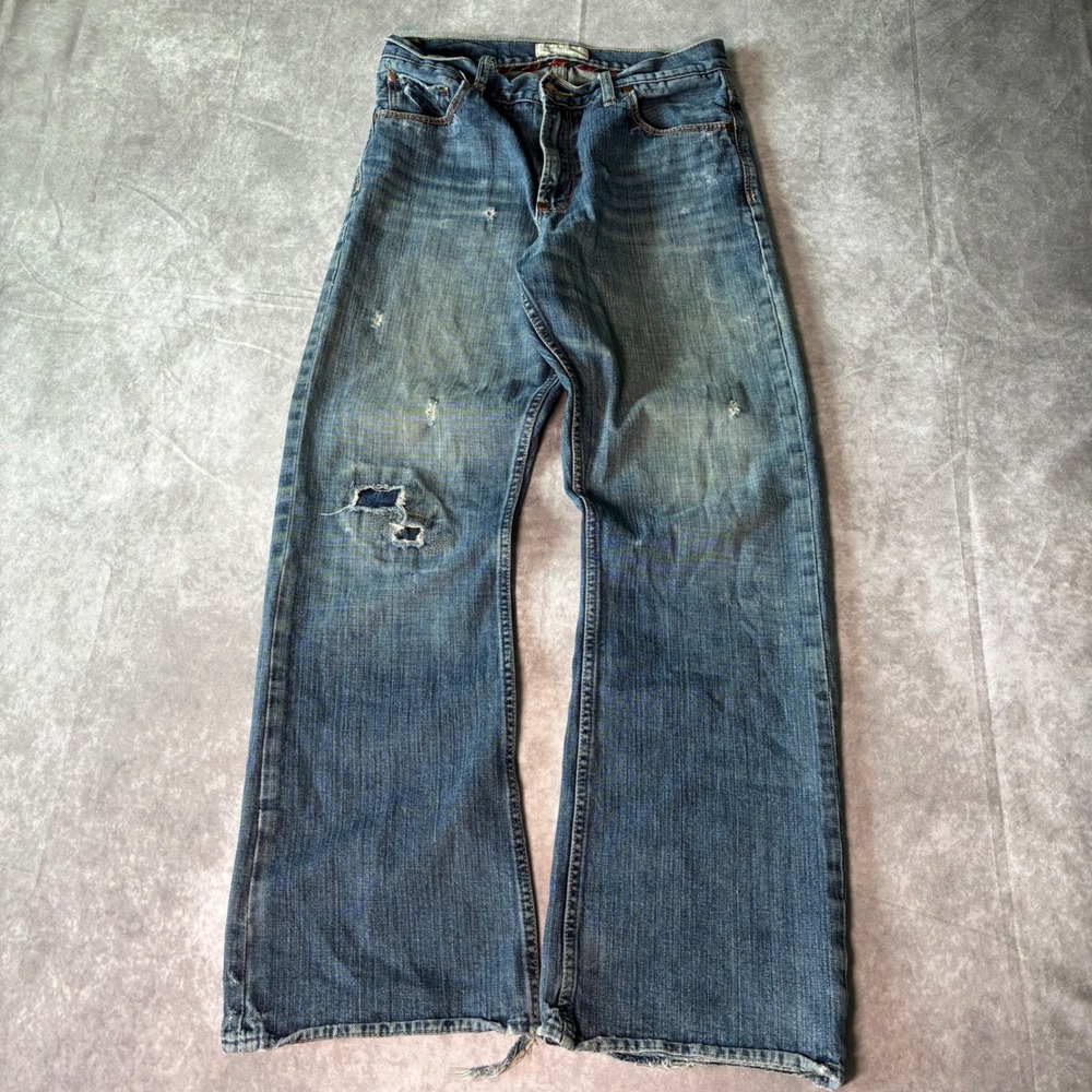 Y2K American Eagle Outfitters Mens Bootcut Jeans 30x32 Distressed Archive RARE